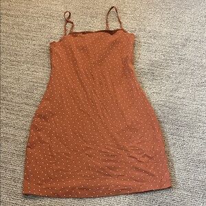 BP Rust Polka Dot Mini Dress